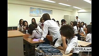 Young Japanese Woman Stripped By Fellow Students