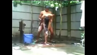 Bathing Outside Naked And Pretending To Be A Street Boy In Indian Video