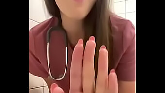 Solo Shenanigans: Nurse Gets Naughty In The Bathroom