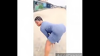 Chica Nigeriana De Gran Culo Baila En Trío