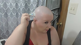 Aged Submissive Enjoys A Head Shave On Webcam